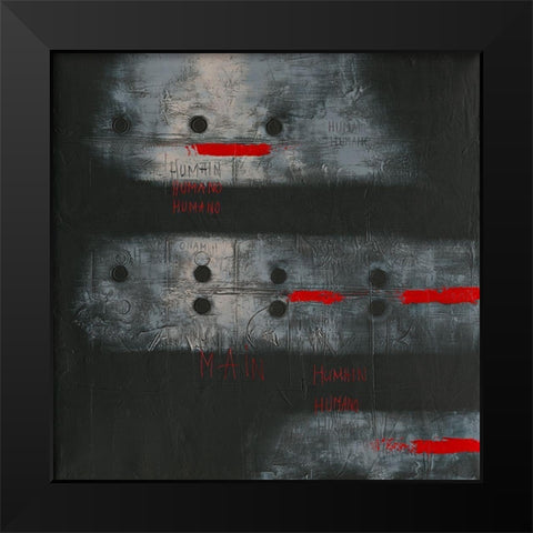 Humano - Diptyque I Black Modern Wood Framed Art Print by Becam, Carole