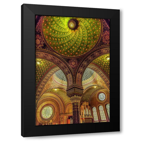 Colourful Synagoge II Black Modern Wood Framed Art Print with Double Matting by Ronin