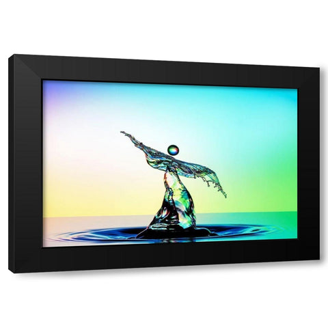 Angel Black Modern Wood Framed Art Print with Double Matting by Sanchez, Manuel