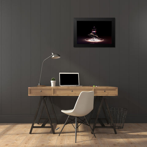 Dancer I Black Modern Wood Framed Art Print by Sanchez, Manuel
