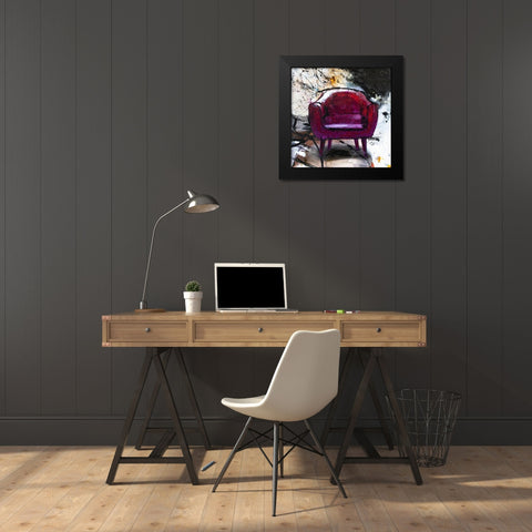 Fauteuil I Black Modern Wood Framed Art Print by Ducret, Patrice