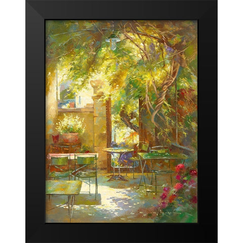 Jeu de lumiere Black Modern Wood Framed Art Print by Messely, Johan