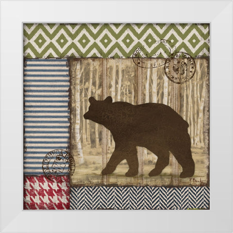 Aspen Lodge I - Silhouette White Modern Wood Framed Art Print by Brent, Paul