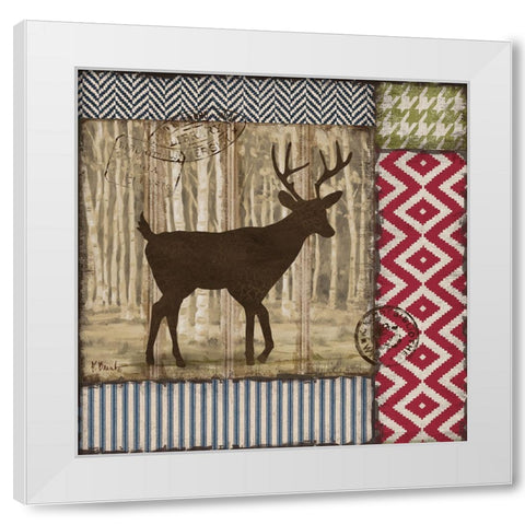 Aspen Lodge II - Silhouette White Modern Wood Framed Art Print by Brent, Paul