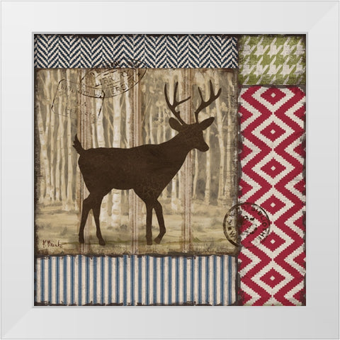 Aspen Lodge II - Silhouette White Modern Wood Framed Art Print by Brent, Paul