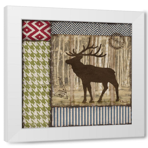 Aspen Lodge III - Silhouette White Modern Wood Framed Art Print by Brent, Paul