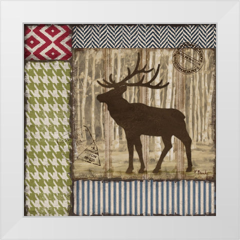 Aspen Lodge III - Silhouette White Modern Wood Framed Art Print by Brent, Paul