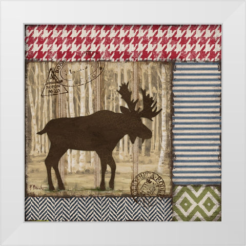 Aspen Lodge IV - Silhouette White Modern Wood Framed Art Print by Brent, Paul