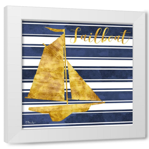 Cape Cod - V - Gold White Modern Wood Framed Art Print by Brent, Paul