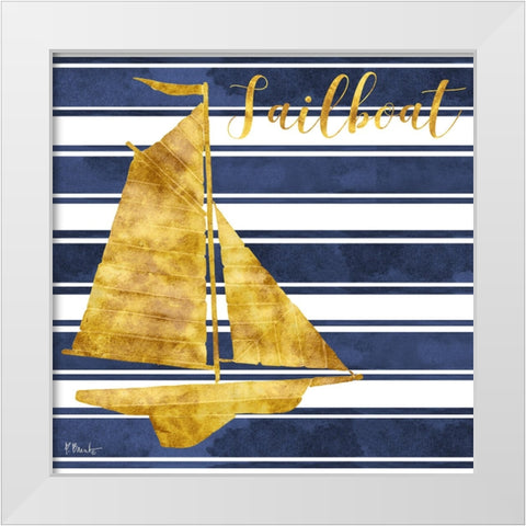 Cape Cod - V - Gold White Modern Wood Framed Art Print by Brent, Paul
