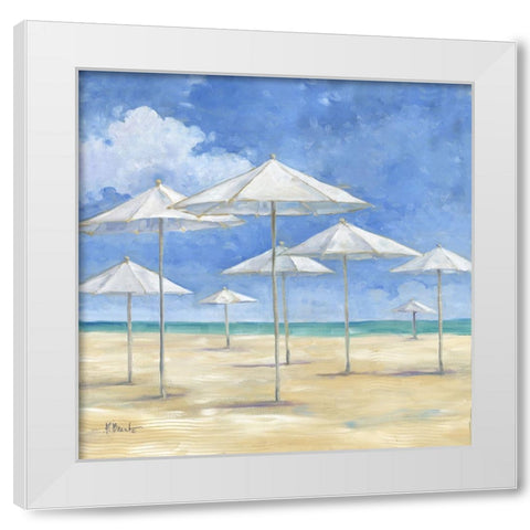 Blanco Beach Square I White Modern Wood Framed Art Print by Brent, Paul
