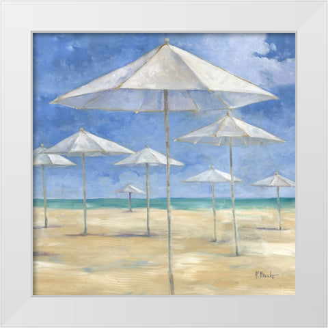 Blanco Beach Square II White Modern Wood Framed Art Print by Brent, Paul