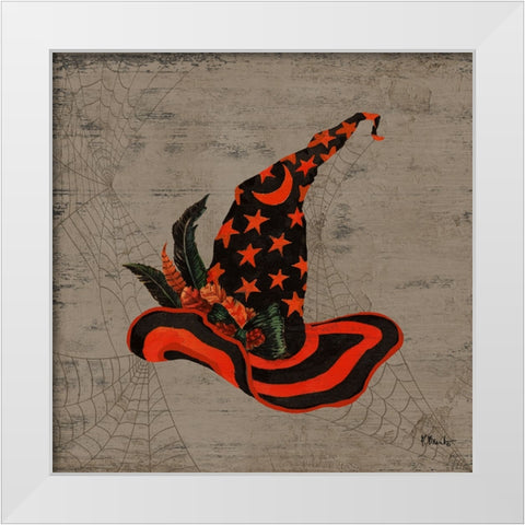 Spooky Hats II White Modern Wood Framed Art Print by Brent, Paul