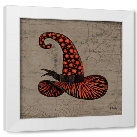 Spooky Hats III White Modern Wood Framed Art Print by Brent, Paul