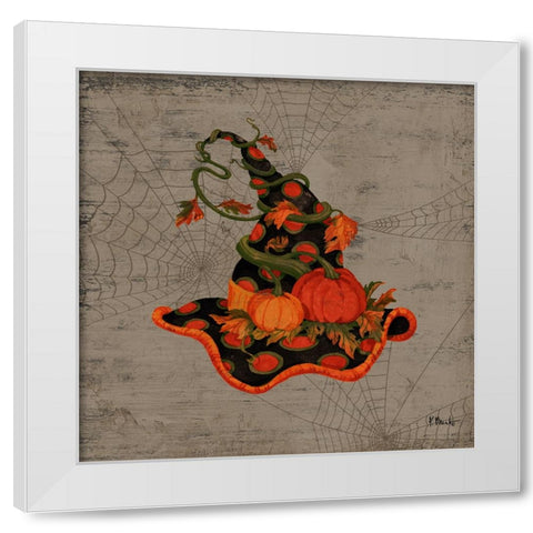 Spooky Hats IV White Modern Wood Framed Art Print by Brent, Paul