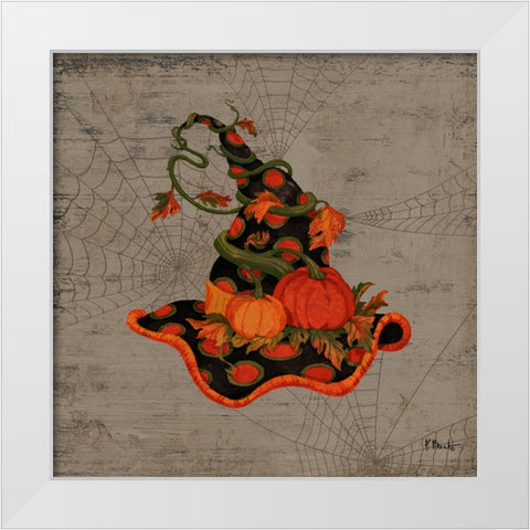 Spooky Hats IV White Modern Wood Framed Art Print by Brent, Paul