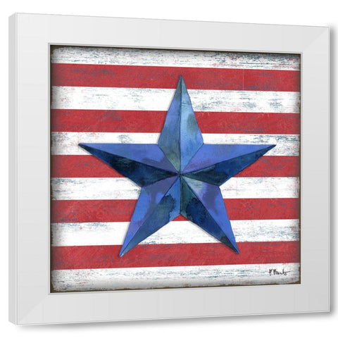 Westerly Barn Star II White Modern Wood Framed Art Print by Brent, Paul