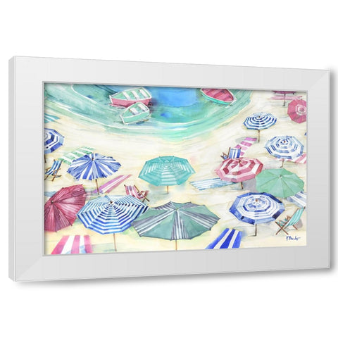 Umbrella Cove Horizontal - Light White Modern Wood Framed Art Print by Brent, Paul