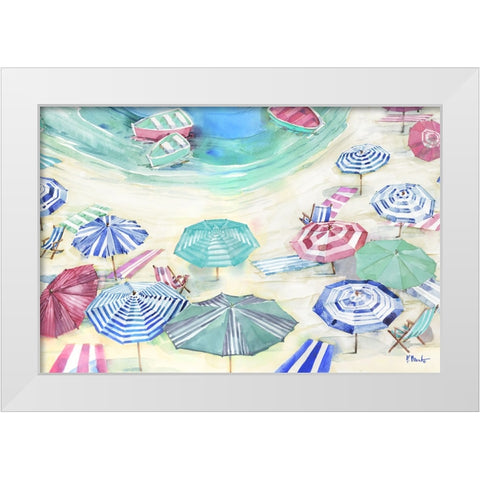 Umbrella Cove Horizontal - Light White Modern Wood Framed Art Print by Brent, Paul