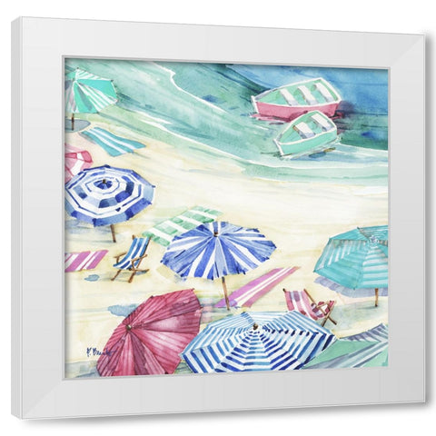 Umbrella Cove I - Light White Modern Wood Framed Art Print by Brent, Paul