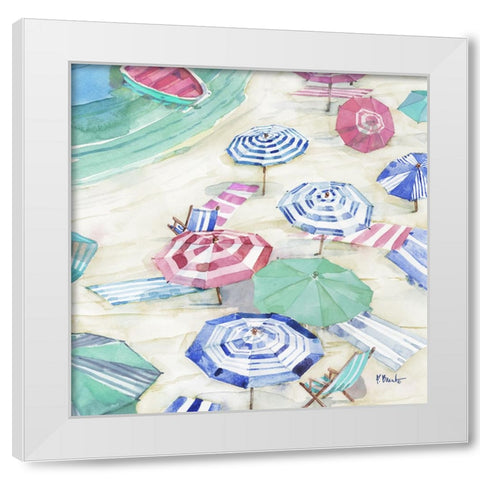 Umbrella Cove II - Light White Modern Wood Framed Art Print by Brent, Paul
