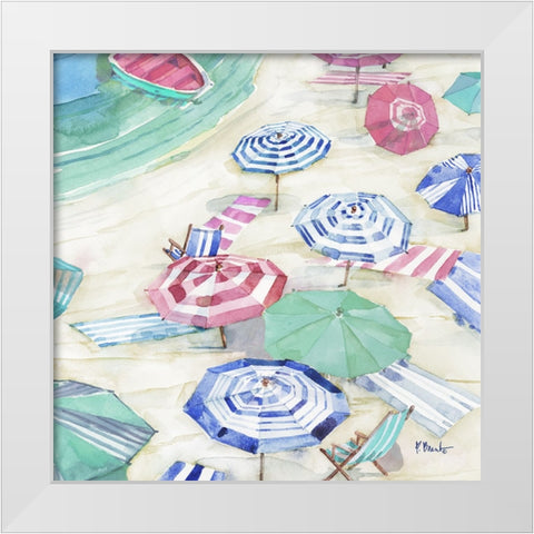 Umbrella Cove II - Light White Modern Wood Framed Art Print by Brent, Paul