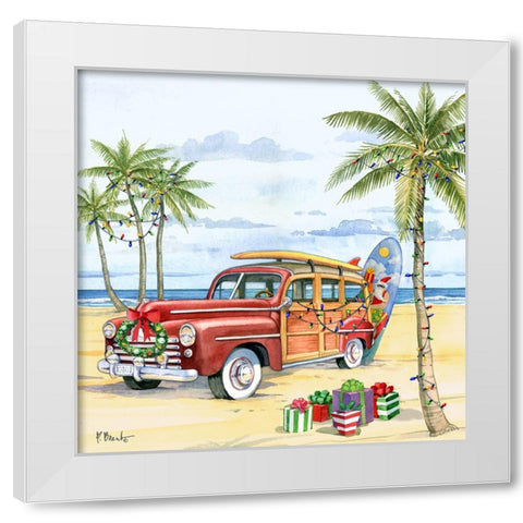 Huntington Christmas I White Modern Wood Framed Art Print by Brent, Paul