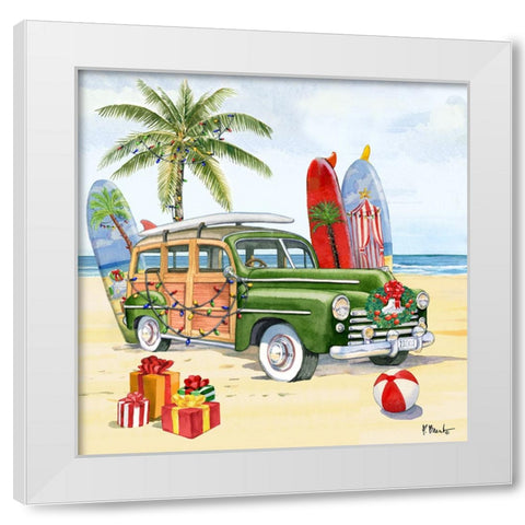 Huntington Christmas II White Modern Wood Framed Art Print by Brent, Paul