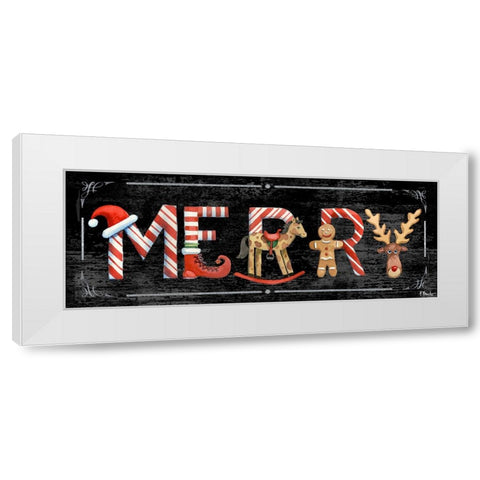 Holiday Greetings III White Modern Wood Framed Art Print by Brent, Paul
