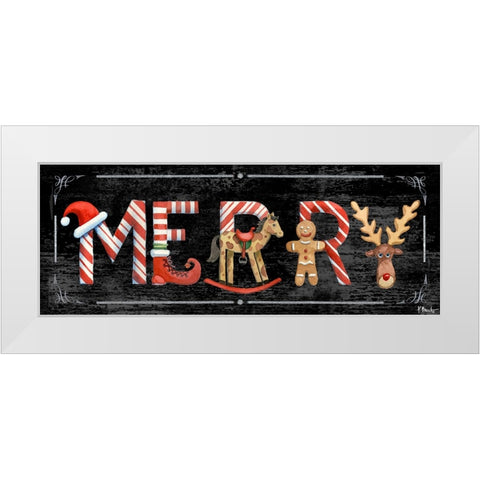 Holiday Greetings III White Modern Wood Framed Art Print by Brent, Paul