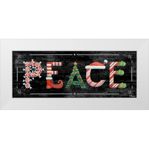 Holiday Greetings IV White Modern Wood Framed Art Print by Brent, Paul