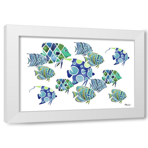 Tahiti Blues V - Horizontal White Modern Wood Framed Art Print by Brent, Paul