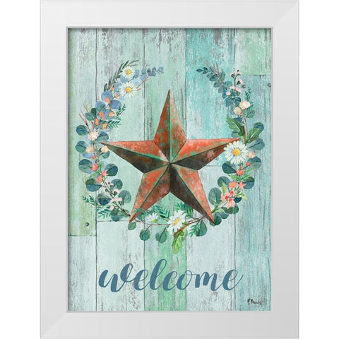 Abloom Barnstar Vertical White Modern Wood Framed Art Print by Brent, Paul