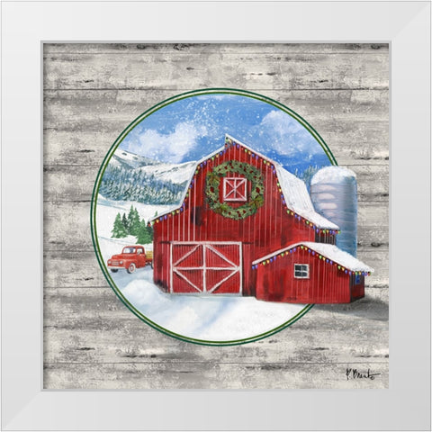 Holiday Homeland Barns II White Modern Wood Framed Art Print by Brent, Paul