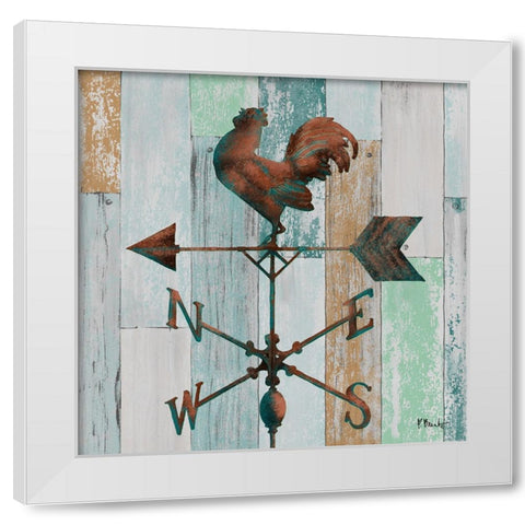 Burnished Vanes II White Modern Wood Framed Art Print by Brent, Paul