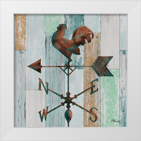 Burnished Vanes II White Modern Wood Framed Art Print by Brent, Paul