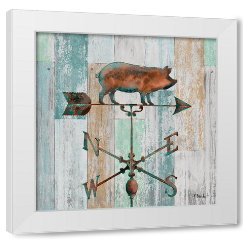 Burnished Vanes III White Modern Wood Framed Art Print by Brent, Paul