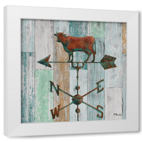 Burnished Vanes IV White Modern Wood Framed Art Print by Brent, Paul