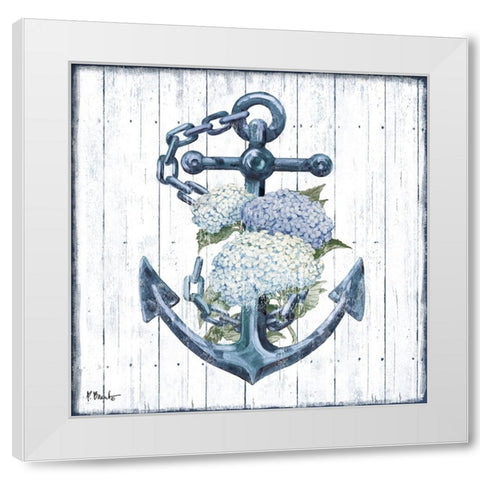 Botanic Anchor I White Modern Wood Framed Art Print by Brent, Paul