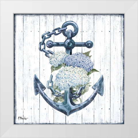 Botanic Anchor I White Modern Wood Framed Art Print by Brent, Paul