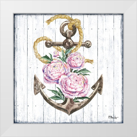 Botanic Anchor II White Modern Wood Framed Art Print by Brent, Paul