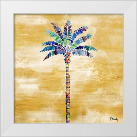 Tahiti Palm I - Golden White Modern Wood Framed Art Print by Brent, Paul