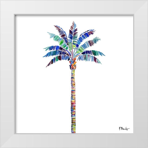 Tahiti Palm I White Modern Wood Framed Art Print by Brent, Paul