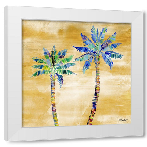 Tahiti Palm II - Golden White Modern Wood Framed Art Print by Brent, Paul