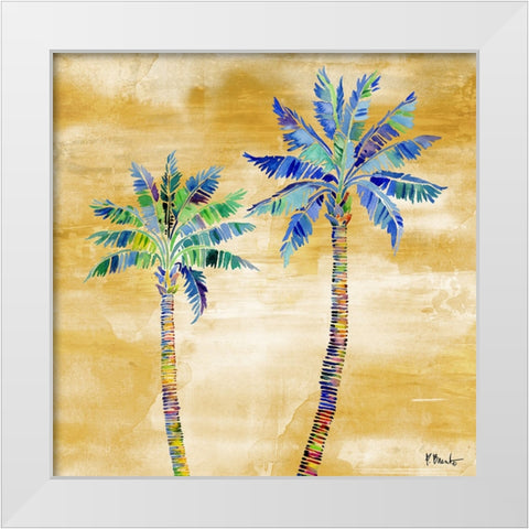 Tahiti Palm II - Golden White Modern Wood Framed Art Print by Brent, Paul