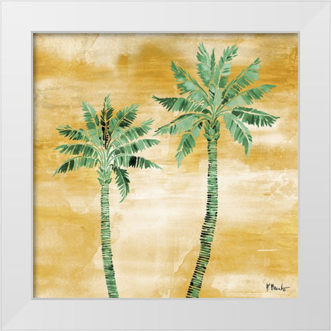 Tahiti Palm II - Monochromatic White Modern Wood Framed Art Print by Brent, Paul