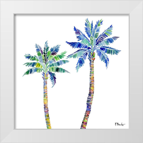 Tahiti Palm II White Modern Wood Framed Art Print by Brent, Paul