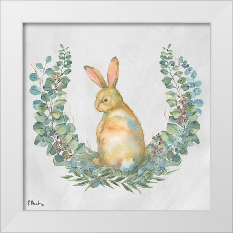 Grove Bunny I White Modern Wood Framed Art Print by Brent, Paul