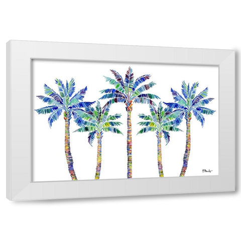 Tahiti Palm Horizontal White Modern Wood Framed Art Print by Brent, Paul
