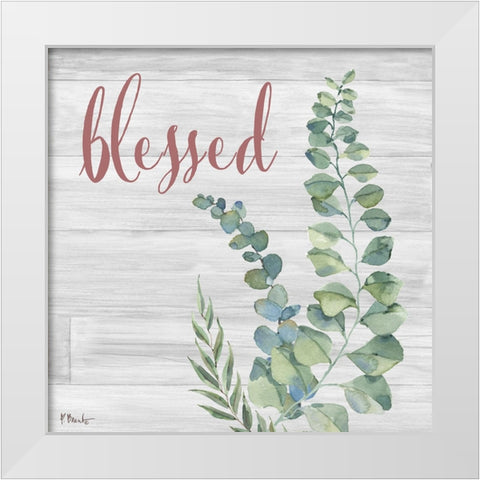 Eucalyptus Bloom II White Modern Wood Framed Art Print by Brent, Paul